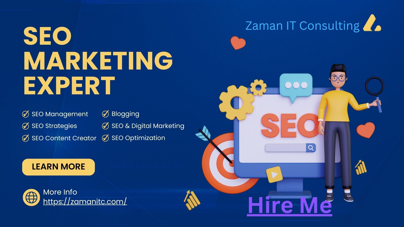 Hire SEO and Web Developer from Zaman IT Consulting